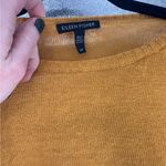 Eileen Fisher  Gold Boxy Fit Linen Sweater Photo 3