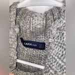 ZARA  women’s size medium gray distressed oversized sweater Photo 3