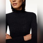 Aritzia Babaton Navy Shapelace High‎ Neck Long Cropped Top Size Small Photo 7