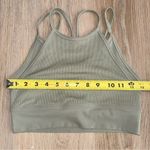 Nike Yoga Dri-Fit Sage Green Strappy High Neck Sports Bra - Size Small Photo 3