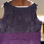 Sz 18 Purple semi formal after 5 dress fitted waist flare skirt side zip Photo 5