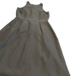 Banana Republic Grey Crepe Sleeveless Dress Button-Front Pleated Size 6 Women's Photo 6