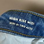 Universal Threads Universal Thread 2 / 26 High Rise Midi Button Fly Jean Shorts Jorts Rolled Retro Photo 4