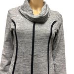 Neesha Heather Gray and Black Mock Neck Long Sleeve Knit Dress Womens Small Photo 3