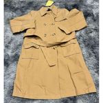 Denim & Co size Medium‎ trench with pockets and belt Tan Photo 0