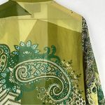 Antthony Green Kimono Paisley Print Sheer Chiffon Draped Open Front Cardigan M Size M Photo 6