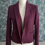 Ann Taylor  Purple Plum Blazer Jacket Size 8P Photo 0