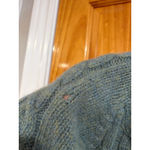 Vintage Bloomingdale’s Ski Shop Shetland Wool Cable Knit Sweater England Made Green Size M Photo 3