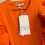 ZARA NWT Ribbed Ruffle Sleeve Mini Dress Photo 6