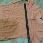 Talbots Red & Gold stripe button front scoop neck cardigan Photo 2