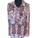 BCBG MaxAzria Bright Paisley Blouse NWT Photo 0