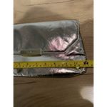 Thierry Mugler M/L Fold Over Metalic‎ Silver Clutch H Photo 7