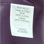 Coldwater Creek Womens Deep Purple Lined Zip Pocket Blazer Professional Chic Photo 6