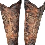 Circle G  Womens Western Dragonfly Embroidered Boots Square Toe Brown Size 7.5 M Photo 3