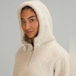 Lululemon Textured Fleece 1/2 Zip, White Opal, Sz 4 Photo 2