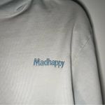 Madhappy  cropped blue grey sweatshirt hoodie Raw hem Stiching medium Photo 1