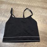 Aerie  Black Ribbed Long Line Bralette Photo 0