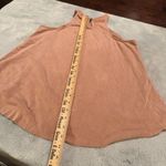 Taylor & Sage  Tank Sleeveless Top Sz S Pink microsuede lasercut halter Photo 5