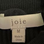 Joie  Navy Blue Ribbed Knit Ruffle Short Sleeve Mock Neck Sweater Top Size M Photo 2