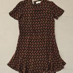 ALC Frank A.L.C. Black and Orange Paisley Mini Dress Size 2 Photo 0