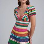 NWT Love the Label Larona Rainbow Crochet‎ Dress Size XS Pink Photo 8
