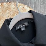 J.Crew Italian wool collared sheath dress bi stretch black gold buttons Photo 3