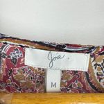 Joie  100% Silk Haya‎ Tunic Top Paisley V-Neck Long Sleeves Medium MSRP $288 Photo 5