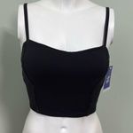 JoyLab  Longline Bra With Metallic Corset Detail Black XS NEW Photo 1