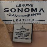 Sonoma Vintage Suede Button Jacket Womens Tan Pockets Western Cowgirl Distressed Size L Photo 6