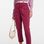 Isabel Marant  Noemie Straight Leg Jeans in Burgundy 38 New Womens Denim Pants Photo 15