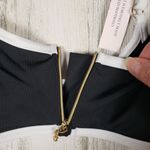 Victoria's Secret NWT  Nero Black White Iconic Scoop Bikini Top Women's Size XL Photo 3