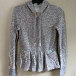 Anthropologie  Saturdau Sunday Peplum Grey Knit Zip Up Sweatshirt from Size Med Photo 3