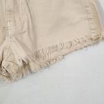 We Wore What  Cream Denim Cut Off Shorts NWT Size 24 Natural Revolve jean shorts Photo 1