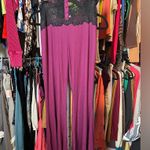 Beach Bunny NWT  Anise Pants High Waist Lace Detail Lounge Pants Flare Cut Photo 2