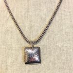 Silpada Popcorn Necklace Puffed Square Pendant Photo 3
