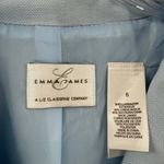 Emma James  Women's Blue Button Up Linen Long Sleeve Blazer Jacket Size 6 Photo 3