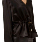 Acne Studios  Black Cannes Cinch Waist Blouse Photo 0