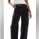 Monki  wide leg high rise Black denim jeans, size 26 Photo 0