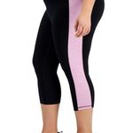 Ideology Essentials Colorblocked Cropped Leggings, Noir Purple Plus Size 4X NWT Photo 3