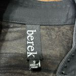 Berek‎ art To wear mesh zip front Jacket with faux leather patchwork size small Black Photo 4