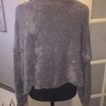 Grey super soft fuzzy crop sweater Size M Photo 2