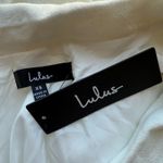 Lulus  Central Park Sweetie White Linen Collared Button-Up Mini Dress Photo 7