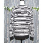 Liz Claiborne Ladies Black White Single Button Cardigan Sweater SZ M Open Front Photo 5