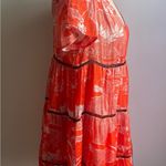 Urban Outfitters UO Pippa Tiered Chiffon Babydoll Dress Orange Black Whi… Photo 2