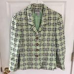 Carlisle Vintage  sz 6 Women’s  ✨💚 Clueless plaid tweed blazer Photo 0
