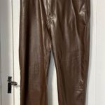 Abercrombie & Fitch Dark Brown Ultra high Rise Brown 90s straight leg 16 short Photo 2