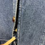 Spencer Alexis Vintage 90s Large Denim Button Down Maxi Shirt Dress Safari Style Blue Photo 9