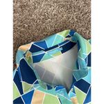 J. McLaughlin Dolly Catalina Cloth Sleeveless Dress Belted Green/Blue Print XS Photo 5