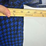 Ann Taylor XS Blue Houndstooth Sheer Ruffle Blouse Preppy Academia Office Chic Photo 4