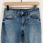 Bebe  Heartbreak Skinny Jeans Womens 27 Blue Denim Cotton Stretch Logo Distressed Photo 2